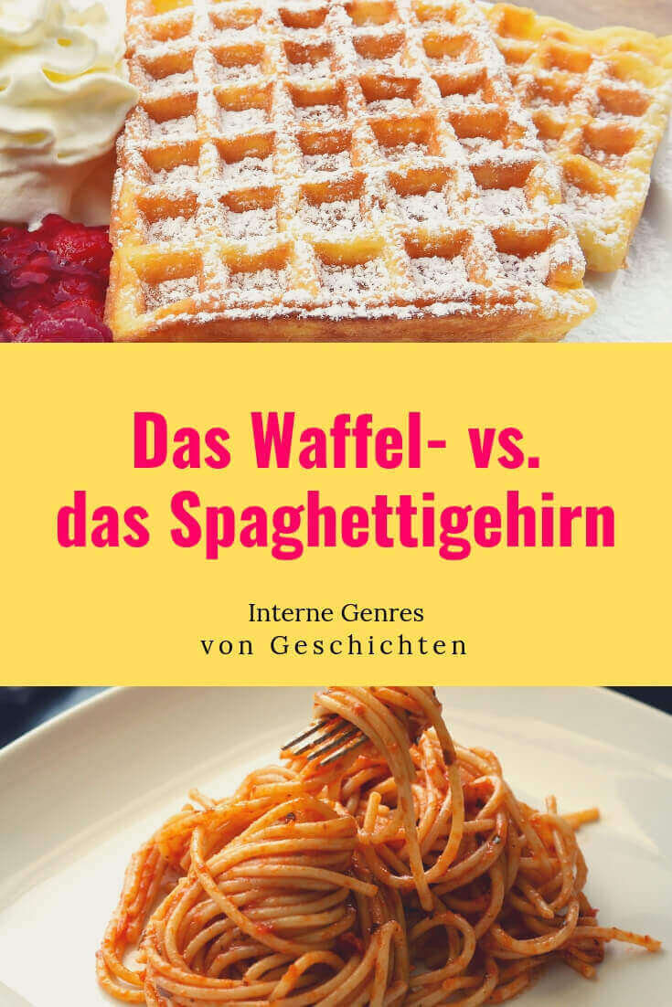 Das Waffelgehirn vs. das Spaghettigehirn - Bild von Teller Spaghetti und einer Waffel