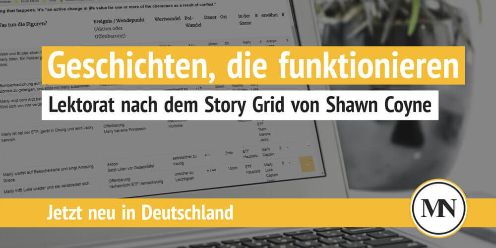 Lektorat nach dem Story Grid von Shawn Coyne